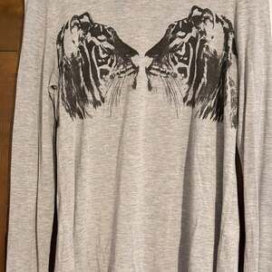 Haute Hippie Tiger Graphic Long Sleeve Top